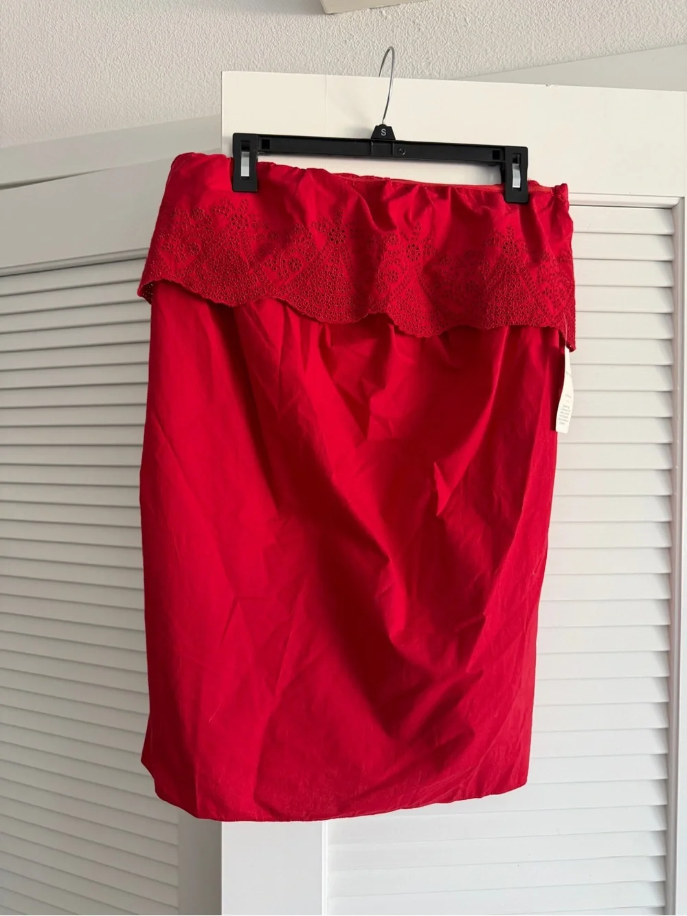 Posse Beryl Embroidered Cotton Mini Dress NWT L